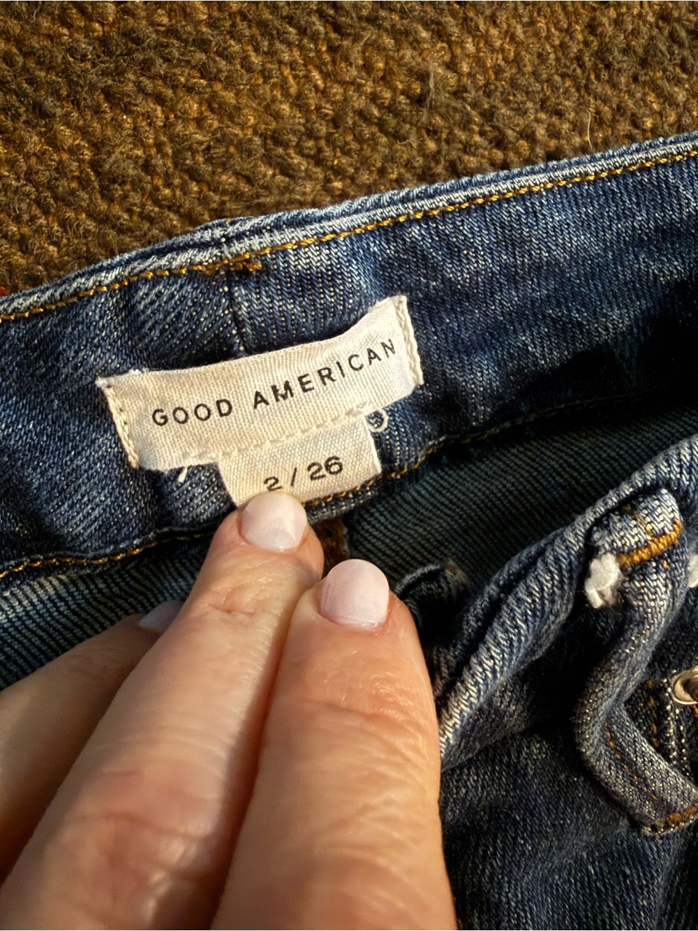 Good American good legs crop mini boot Women's Dark Blue Denim Jeans - 2/26